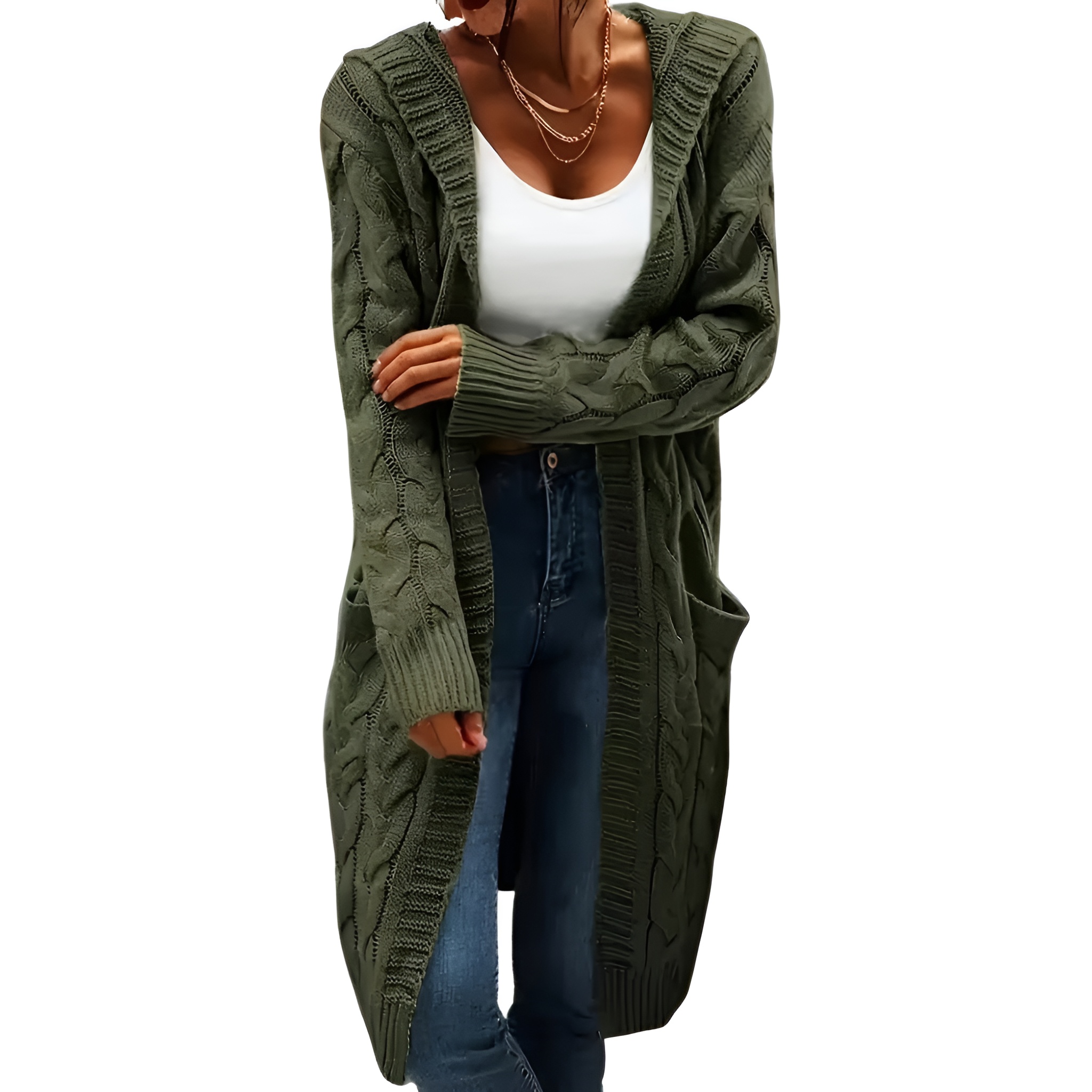 Casual Long Cardigan Knitwear For Women - Image 17