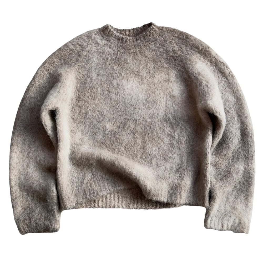 Soft Mohair Knit Sweater With Reversible Textures - Image 11