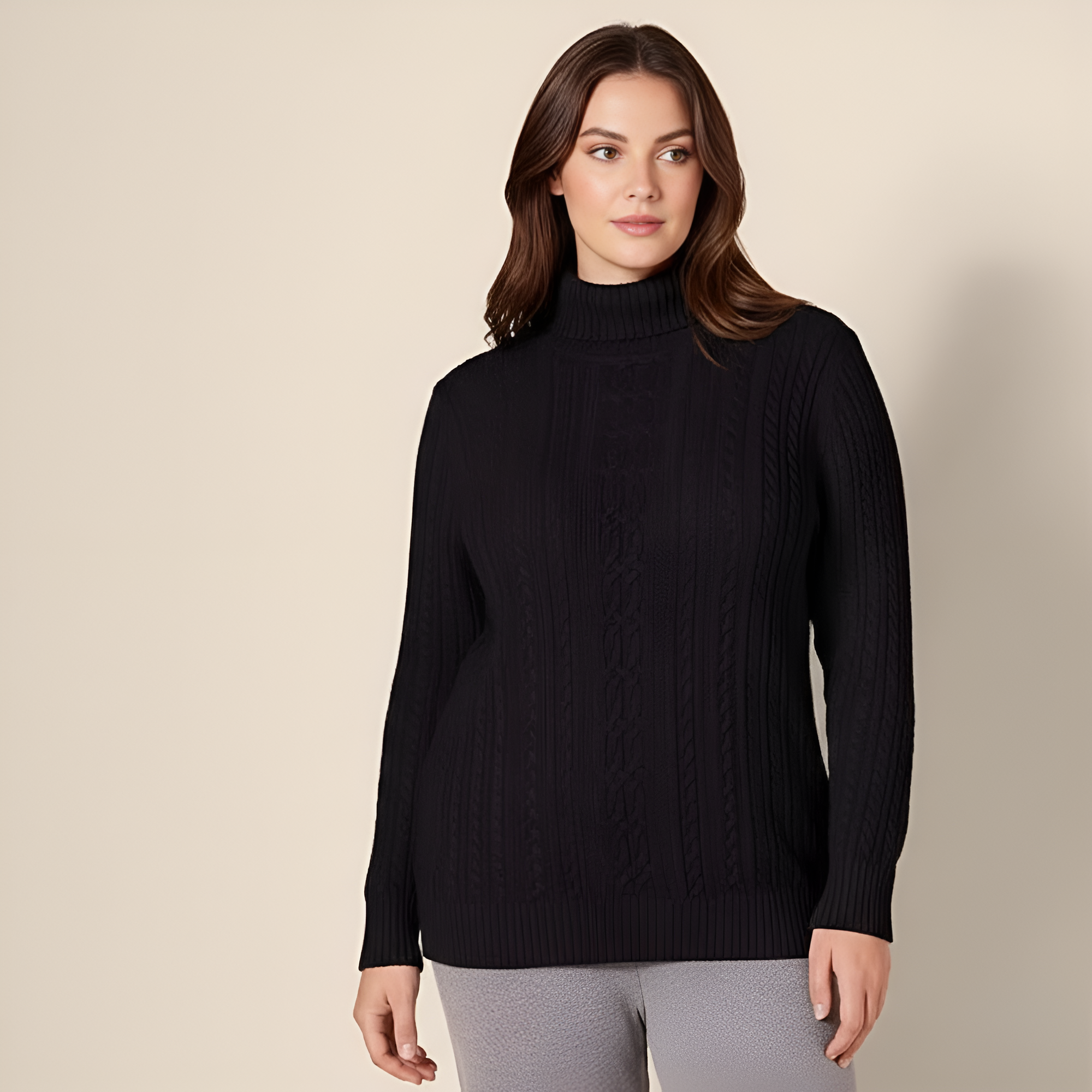Fisherman Cable Knit Classic Sweater - Image 4
