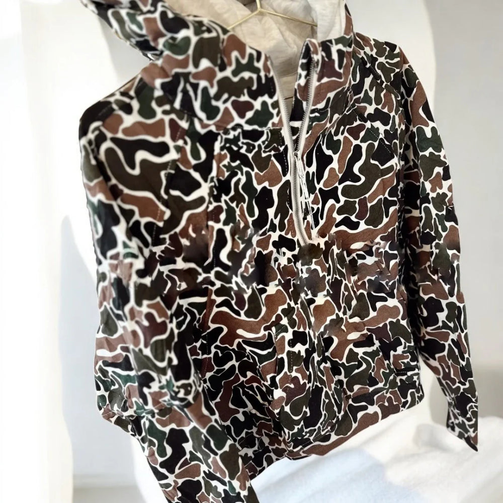 Patterned Pullover With Front Zipper - Image 3